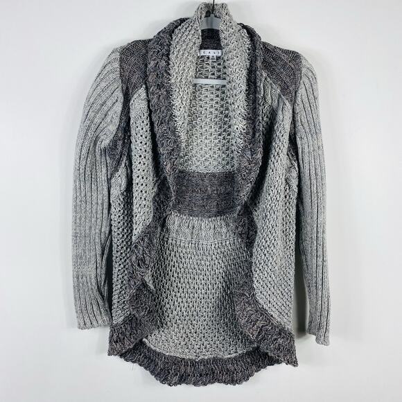 Cabi Size Small Shadow Circle Cardigan Sweater Gray 100% Cotton 910 - Picture 2 of 4